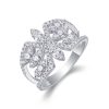 Silver Diamond Snowflake Ring Romanticwork