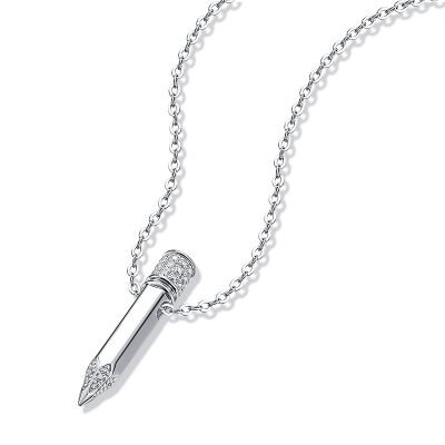 Sterling Silver Pencil Pendant Necklace