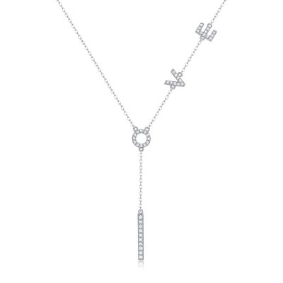 love character moissanite necklace